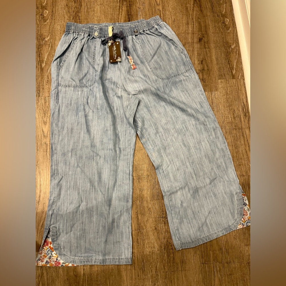 Matilda Jane Baby Blue Chambray Wide Leg Pant